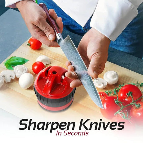 Kitchen Knife Sharpener with Non-Slip Suction Cup, Professional Two Stage Tungsten Carbide Kitchen Knife Sharpener Tool - Oshi.pk - Buy & Sell Online