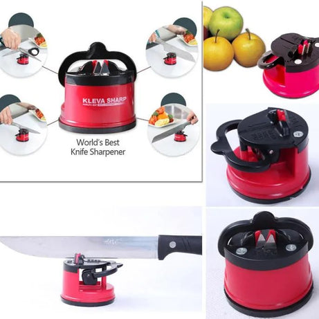 Kitchen Knife Sharpener with Non-Slip Suction Cup, Professional Two Stage Tungsten Carbide Kitchen Knife Sharpener Tool - Oshi.pk - Buy & Sell Online