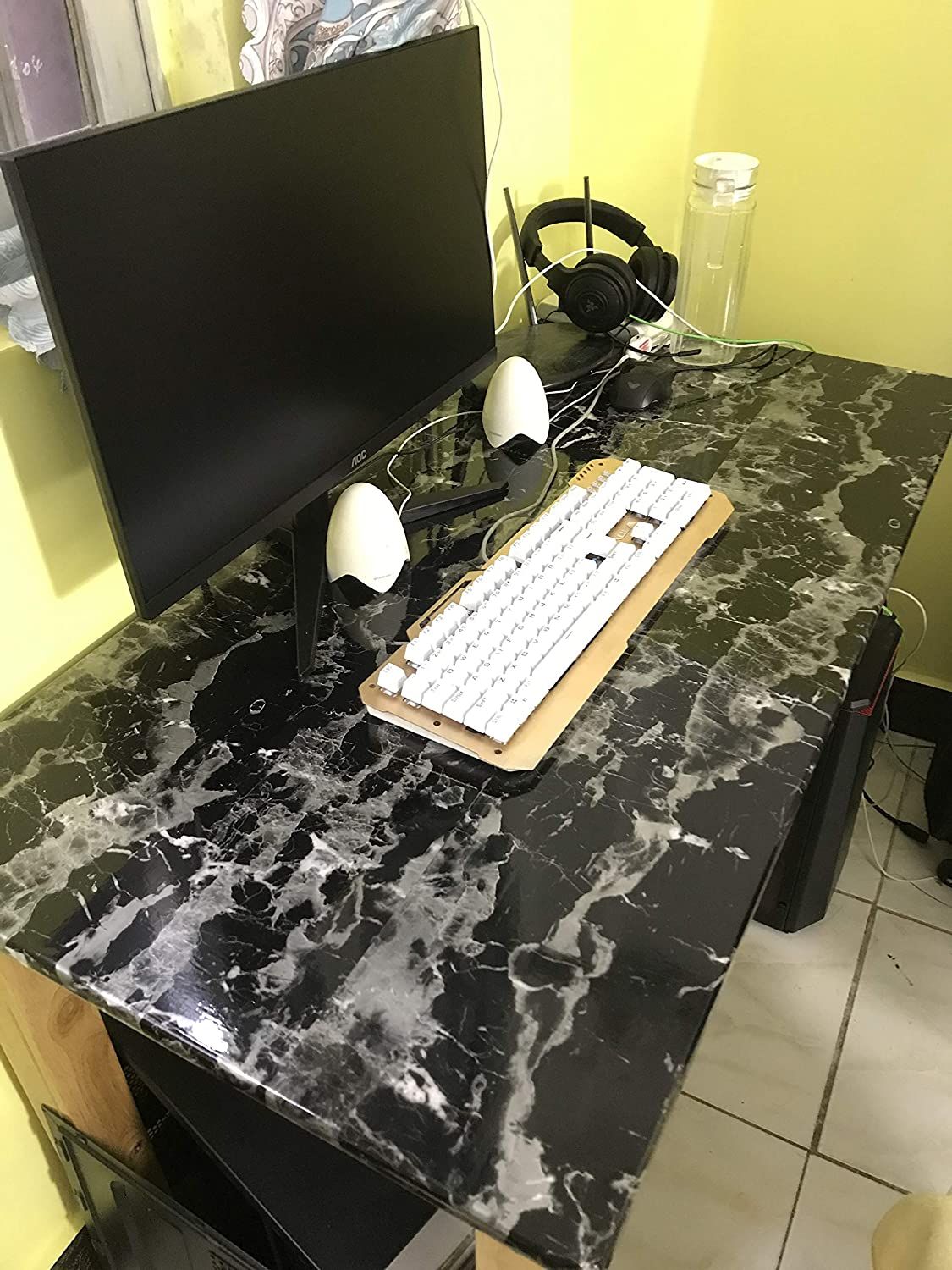 Kitchen Marble Sheet - Marbal Sheet for kitchen 60x200cm - Wall Paper Waterproof Heat Resistant Self Adhesive Anti Oil Kitchen Wallpaper Marble Sheet - Oshi.pk - Buy & Sell Online