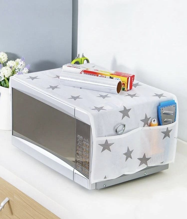Kitchen Microwave Oven Dust Cover Printer Oil Proof Dustproof Decorative Storage Bags Microwave Covers Organizer - Oshi.pk - Buy & Sell Online
