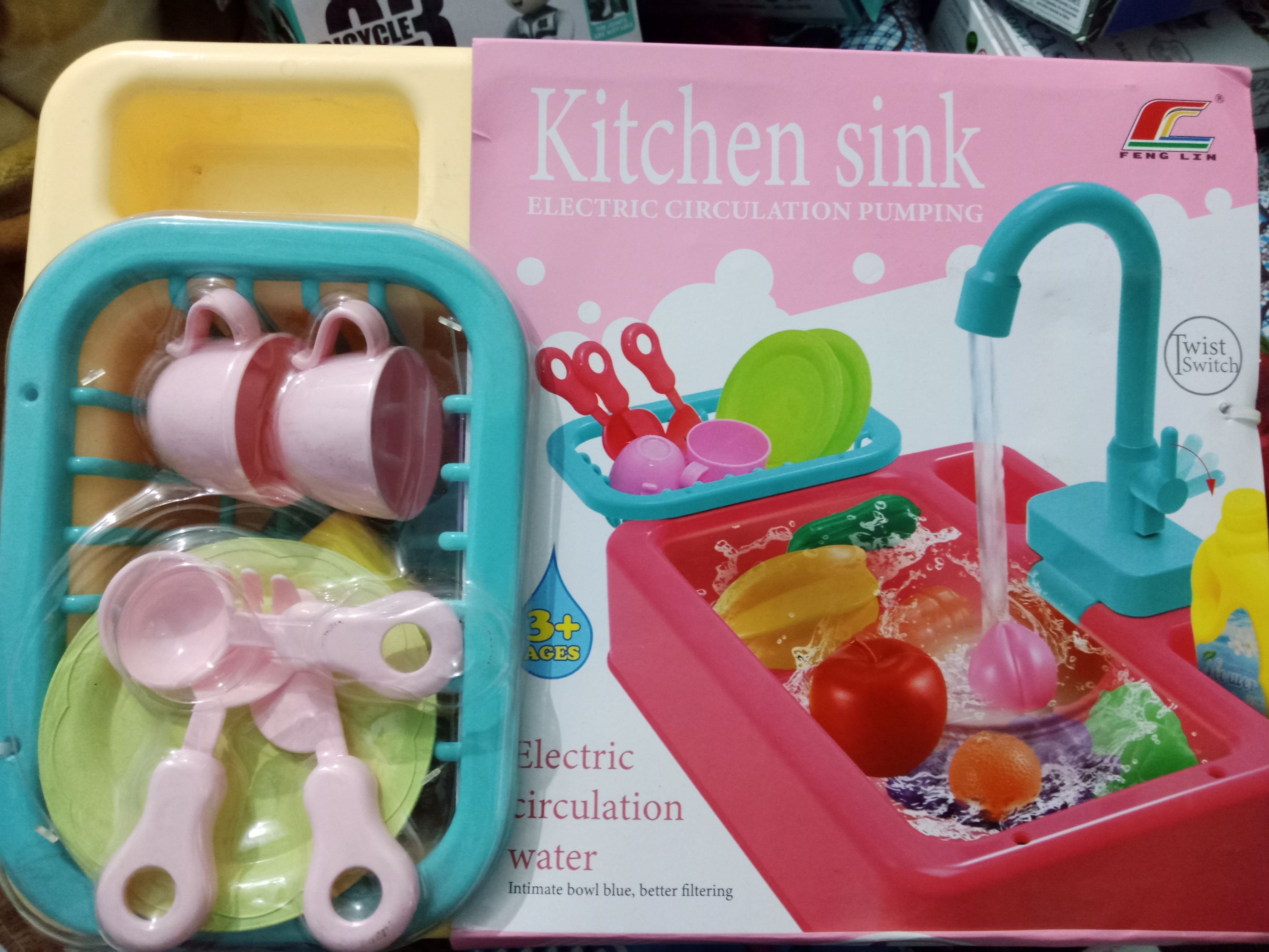 Kitchen Sink Toy - Electric Circulation Pumping-Battery Operated - Oshi.pk - Buy & Sell Online