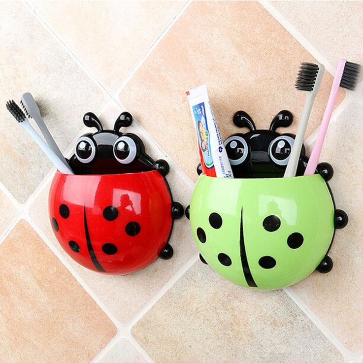 Ladybug Cartoon Toothpaste & Toothbrush Holder - Bathroom Accessories for kids - Oshi.pk - Buy & Sell Online