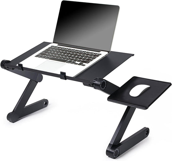 Laptop Desk, Laptop Stand for Bed and Sofa, Portable Adjustable Laptop Table Desk Stand with Mouse Pad, Ergonomic Design Lap TV Bed Tray Aluminum Cozy - Oshi.pk - Buy & Sell Online