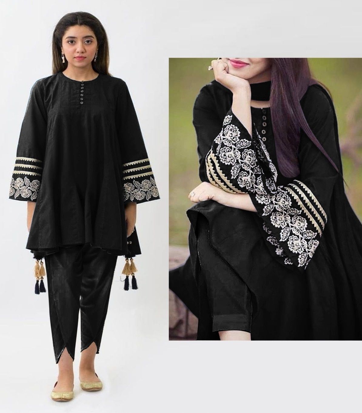 Latkan 2-Pcs Stitched Shirt and Tulip Style Trouser - Oshi.pk - Buy & Sell Online