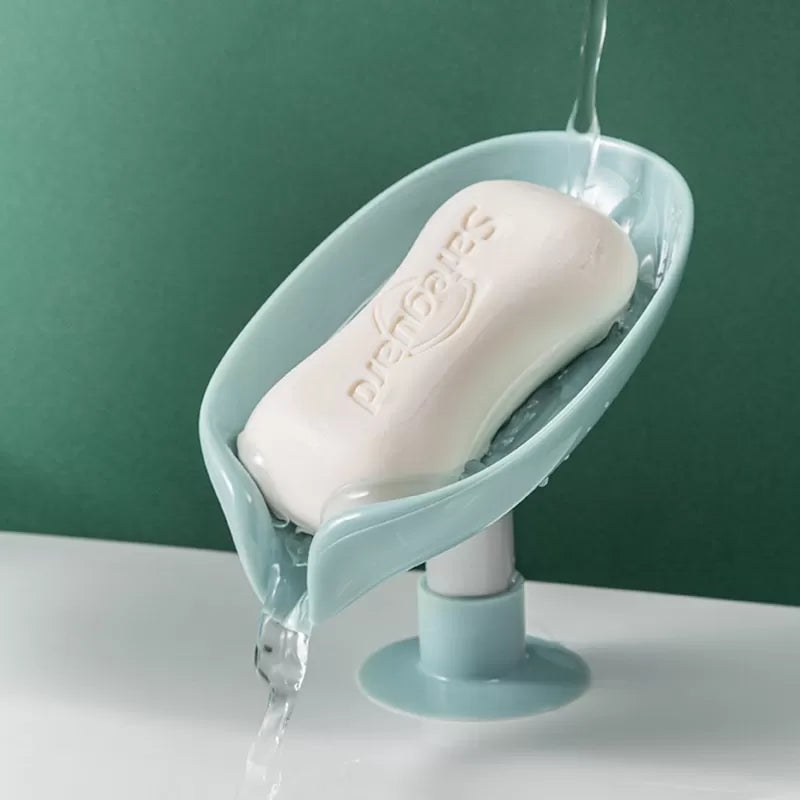 Leaf Shape Soap Box Drain Soap Holder Box Bathroom Shower Soap Holder Sponge Storage Plate Tray Bathroom Supplies Bathroom Gadge - Oshi.pk - Buy & Sell Online
