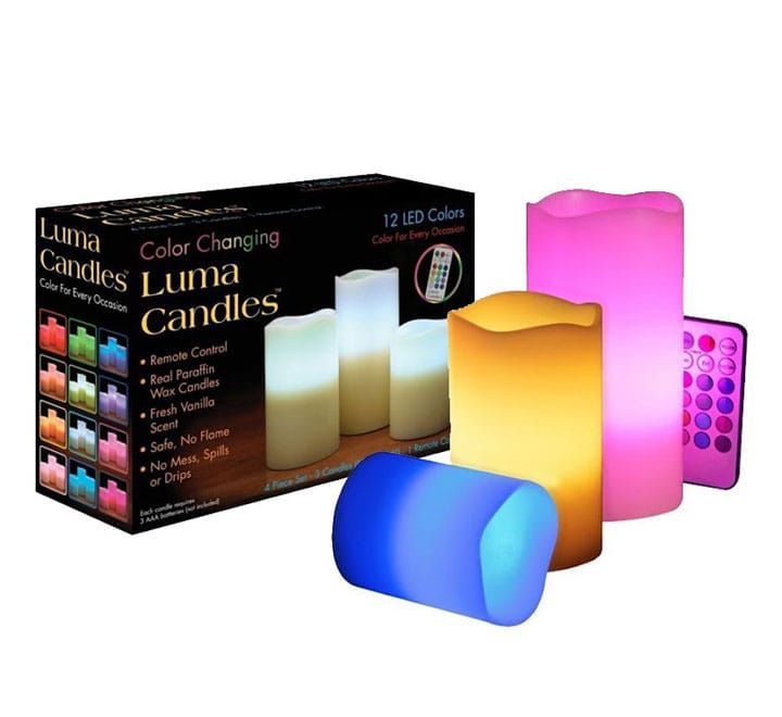 LED ing Candles Battery Operated with 18-Key Remote Timer, Color Changing Real Wax Set of 6 Flameless Pillar Candles Indoor Halloween Christmas Romant - Oshi.pk - Buy & Sell Online