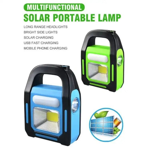 LED WORK LAMP USB RECHARGEABLE PORTABLE SOLAR LANTERN EMERGENCY LIGHTS OUTDOOR TENT HIKING CAMPING LIGHTS - Oshi.pk - Buy & Sell Online
