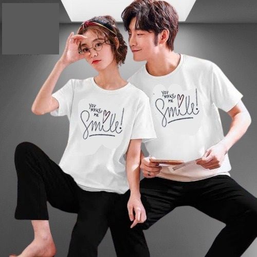 You Make Me Smile Printed Couple Night Dress ( 2 Suit ) - Oshi.pk - Buy & Sell Online