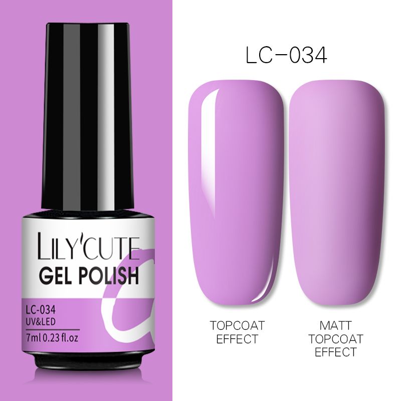 LILYCUTE 7ml Gel Nail Polish For Nails Semi Permanent Soak Off Gel UV LED Varnishes Base Top Matte Coat Gel Polish Nail Art Gel - Oshi.pk - Buy & Sell Online