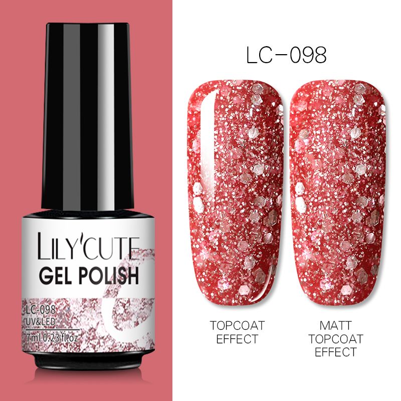 LILYCUTE 7ml Gel Nail Polish For Nails Semi Permanent Soak Off Gel UV LED Varnishes Base Top Matte Coat Gel Polish Nail Art Gel - Oshi.pk - Buy & Sell Online