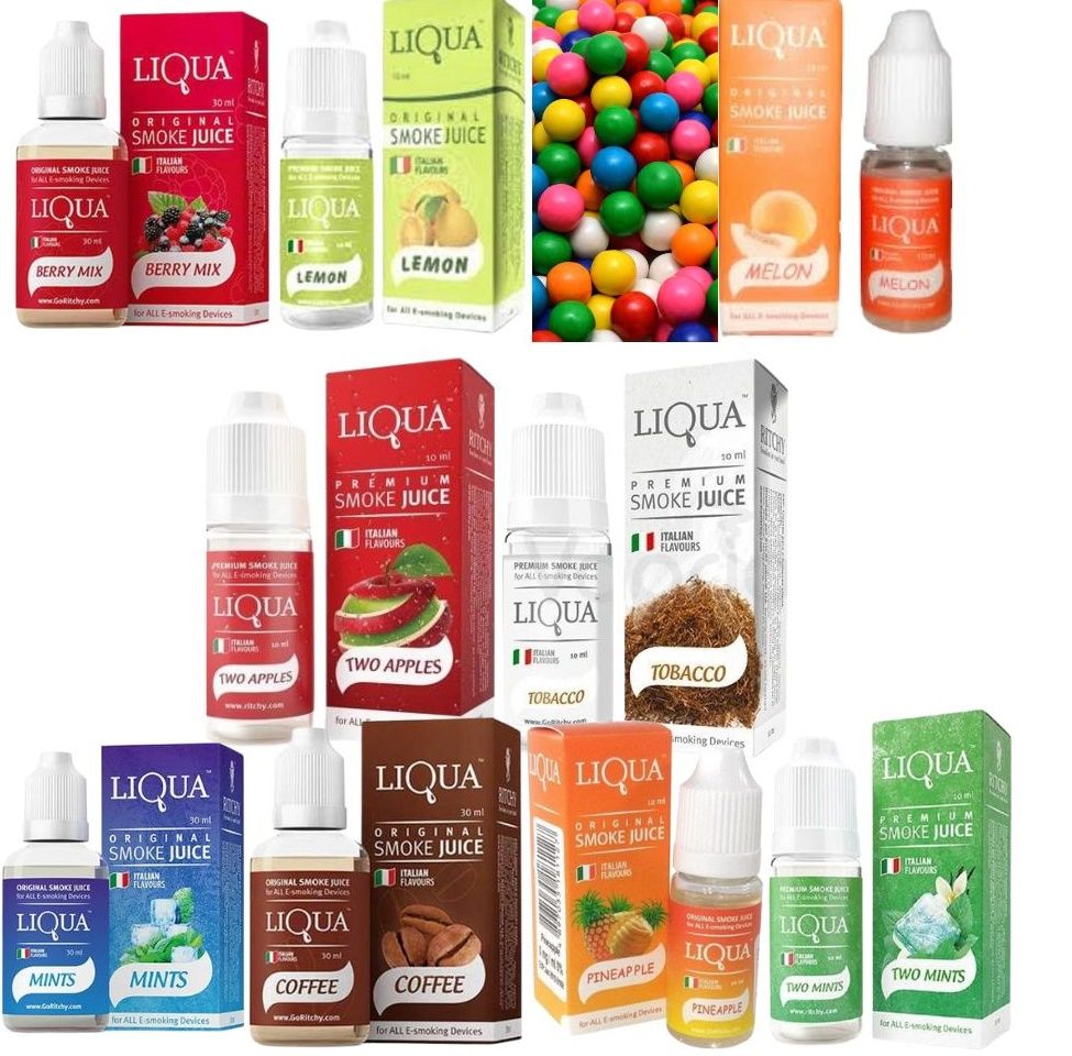 (Pack Of 10) Liqua Flavor / Cloud E Liquid Juice Oil Vape Shisha Pen Refill Nicotine - Oshi.pk - Buy & Sell Online