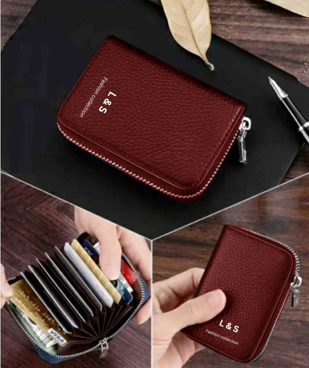 L&S New Genuine Men's Leather Card Holder Storage Bags Blocking Zipper Thin Pocket - Oshi.pk - Buy & Sell Online