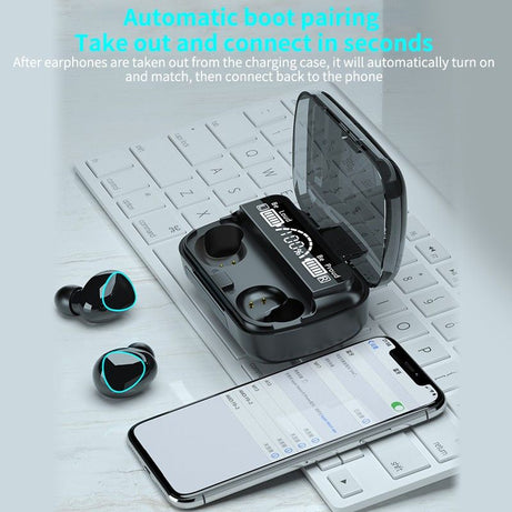 M10 TWS Wireless Headphones Touch Control Bluetooth-Compatible 5.1 Earphones Wireless Headset Waterproof 9D Hifi Quality Earbuds - Oshi.pk - Buy & Sell Online