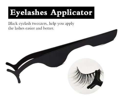 Eyelash Tweezers Stainless Steel Eye Lash Curler Applicator Clips (1 Pcs) - Oshi.pk - Buy & Sell Online