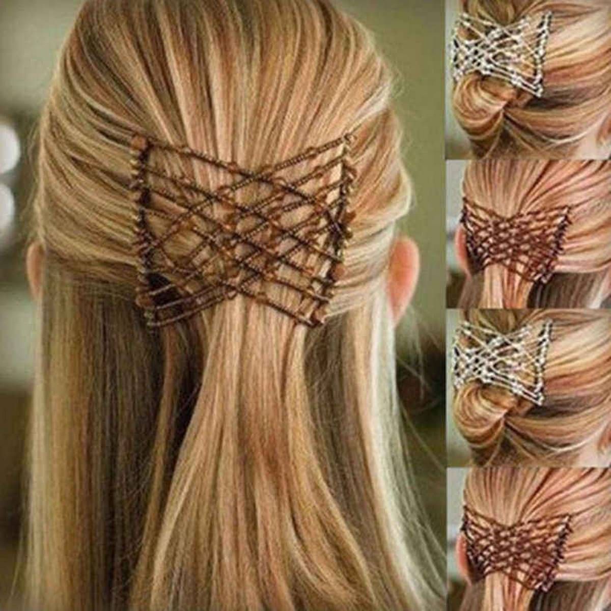 Magic Comb Clip For Women, Girls Hair Accessories For Girls Magic Elastic Hair Comb Clips Fancy Magic Comb Double Hair Comb Magic Clips - Oshi.pk - Buy & Sell Online