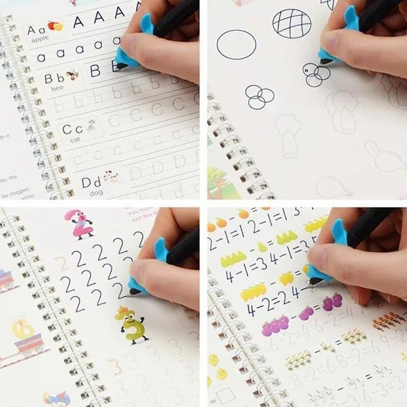 Set Of 4 Reusable Handwriting Kids Magic Book - Oshi.pk - Buy & Sell Online
