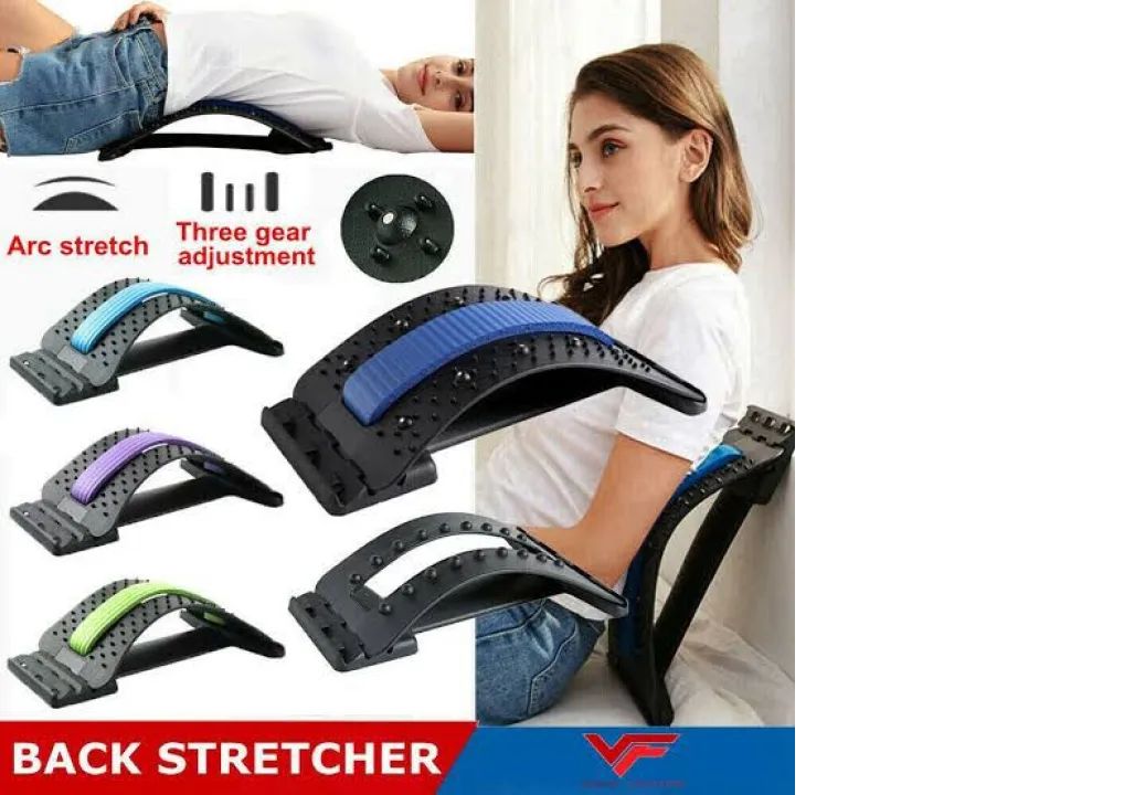 Magnetotherapy Multi-Level Adjustable Back Massager Stretcher Waist Neck Fitness Lumbar Cervical Spine Support Pain Relief - Oshi.pk - Buy & Sell Online