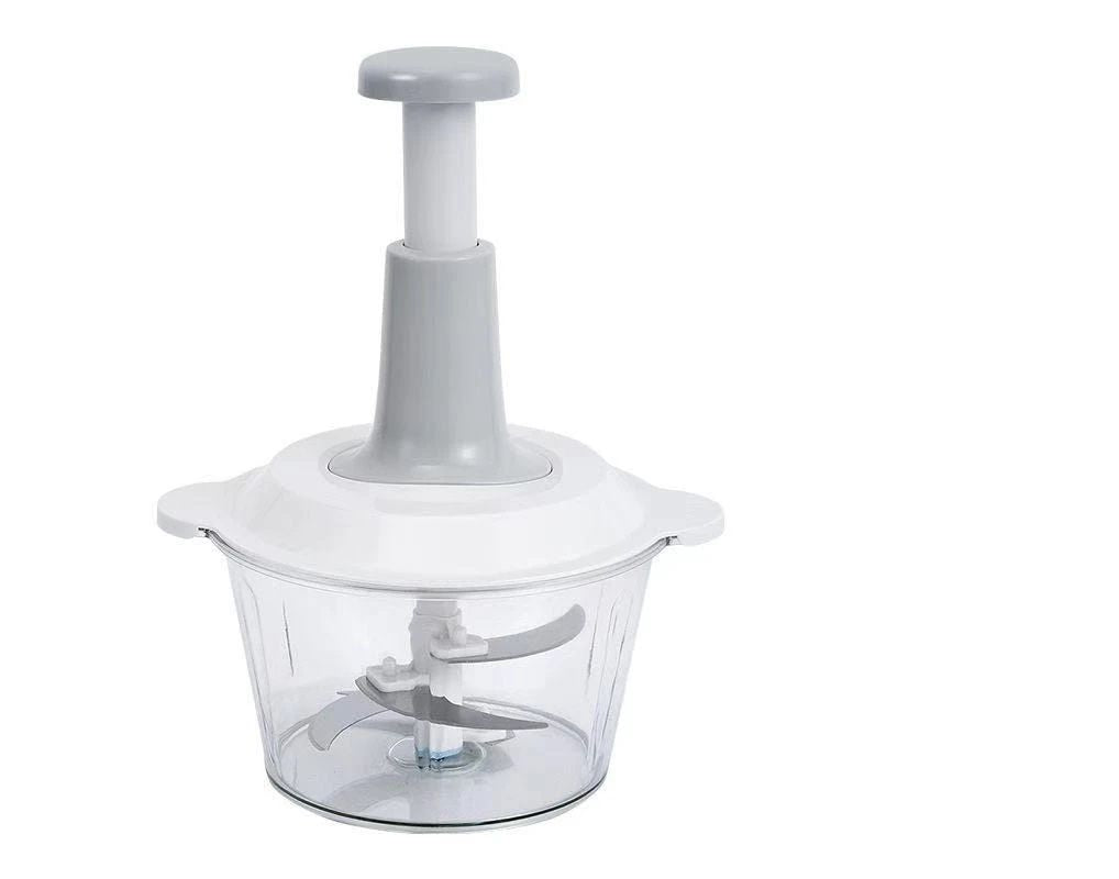 Manual Food Chopper, 1.5L & 2L Speedy Chopper with 3 & 4 Curved Stainless Steel Blades, Handheld Vegetable Chopper/Mincer/Mixer/Blender to Chop Fruits - Oshi.pk - Buy & Sell Online