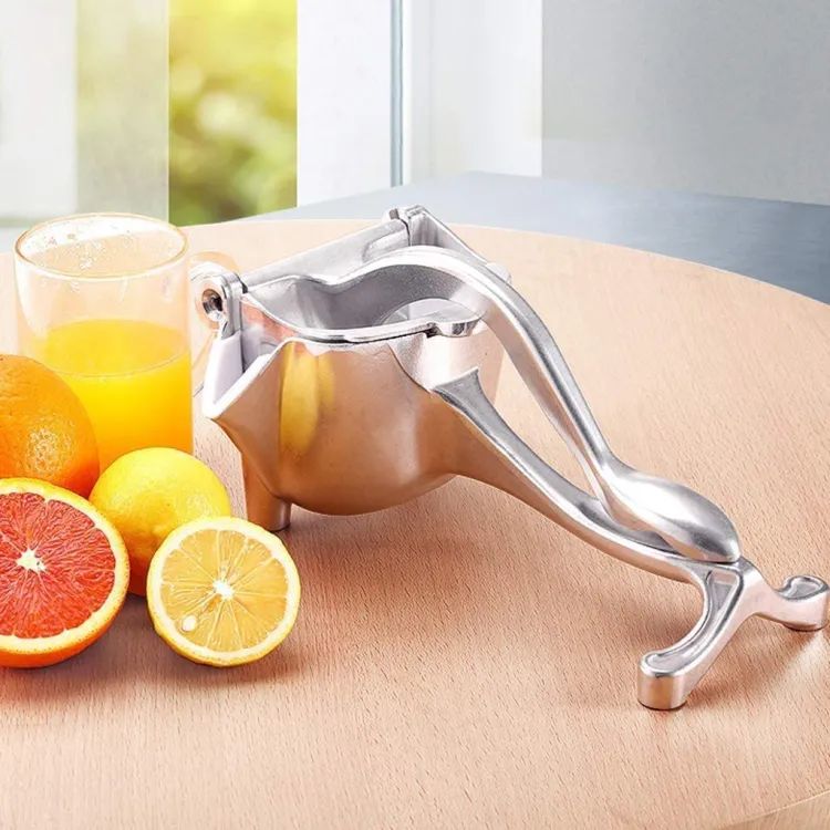 Manual Juicer, Fruit Press Juicer Made Of Heavy Duty Aluminum Alloy For Oranges, Lemon, Water Melon, Pomegranate, Silver Colour - Oshi.pk - Buy & Sell Online