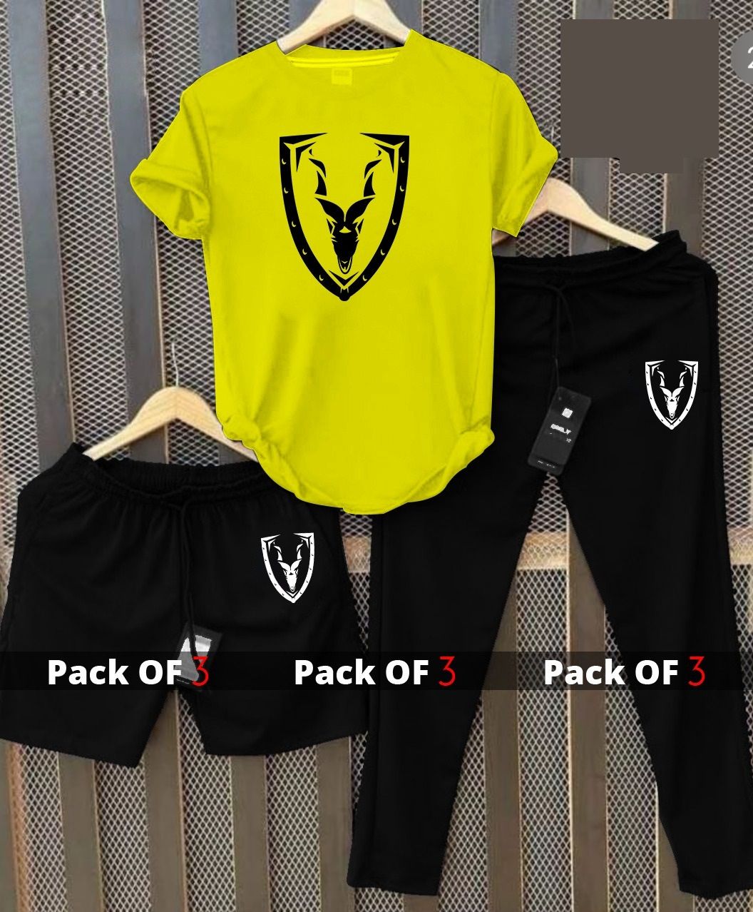 Markhor Printed Tracksuit 3 in 1 Tshirt Trouser and Short - Oshi.pk - Buy & Sell Online