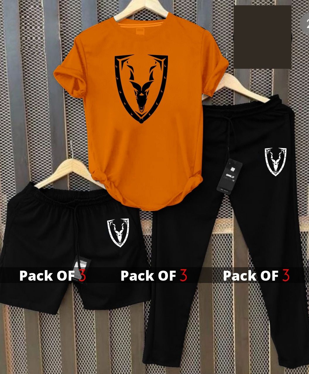 Markhor Printed Tracksuit 3 in 1 Tshirt Trouser and Short - Oshi.pk - Buy & Sell Online