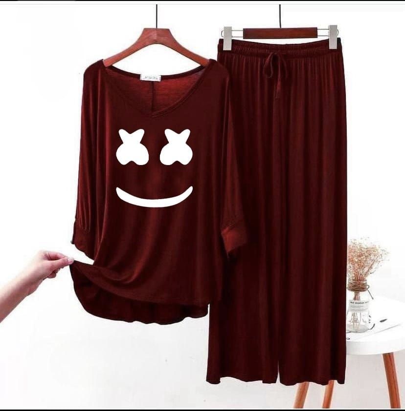 Maroon flapper night suit for women - Oshi.pk - Buy & Sell Online