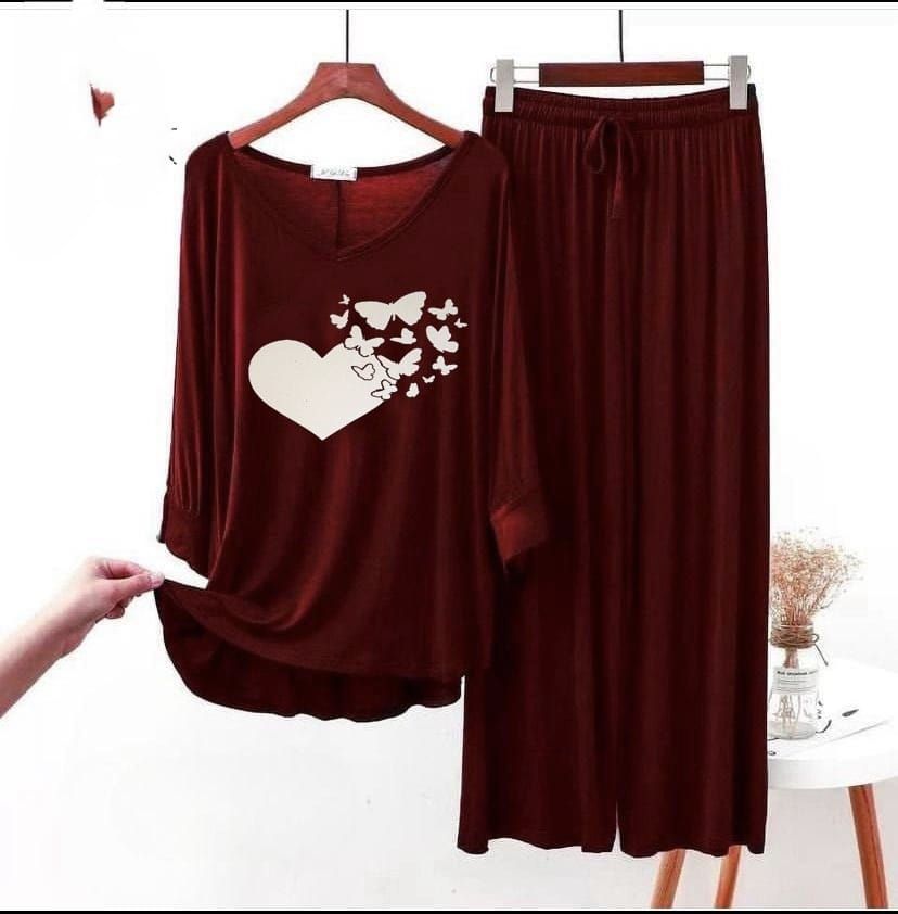 Maroon flapper night suit for women - Oshi.pk - Buy & Sell Online