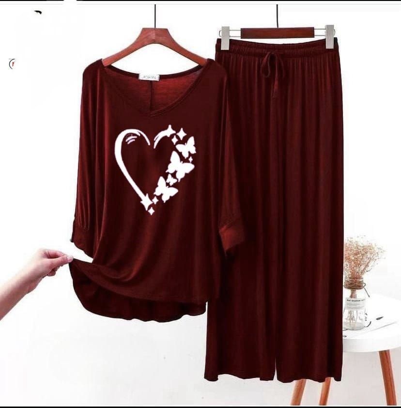 Maroon flapper night suit for women - Oshi.pk - Buy & Sell Online