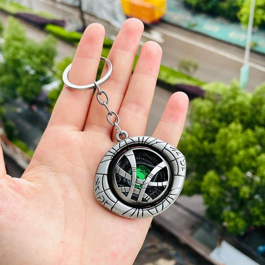 Marvel Avengers Doctor Strange Eye Pendant Keyring The Time Stone Metal Keychain Turnable Avengers Backpack Pendant Accessories Birthday Gift - Oshi.pk - Buy & Sell Online