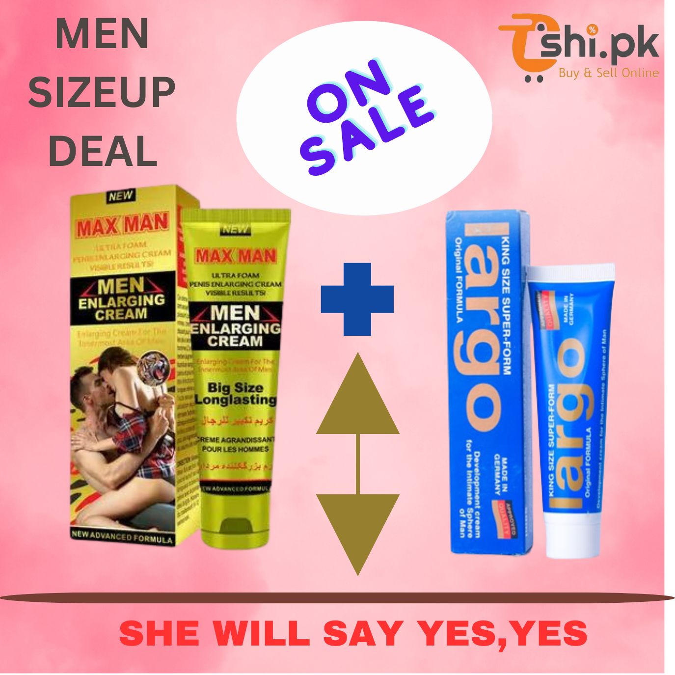 Men Imported Timing Delay Cream Enlargement Sizeup Deal - Oshi.pk - Buy & Sell Online
