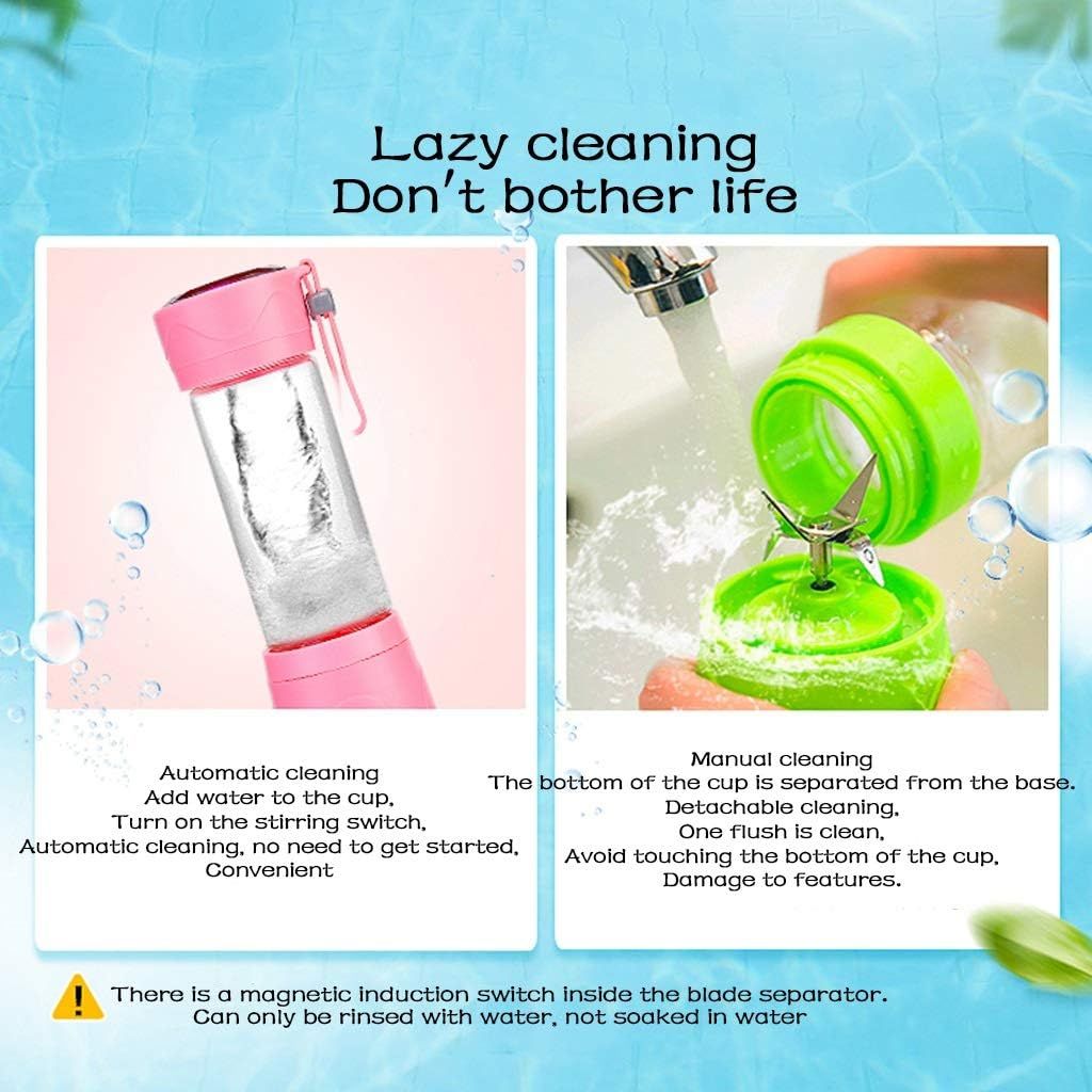 Mini Juice Blender, Convenient Sand Ice Blender, Detachable Cup, 420ml for Easy Carrying, Perfect Blender for Personal Use Masticating - Oshi.pk - Buy & Sell Online