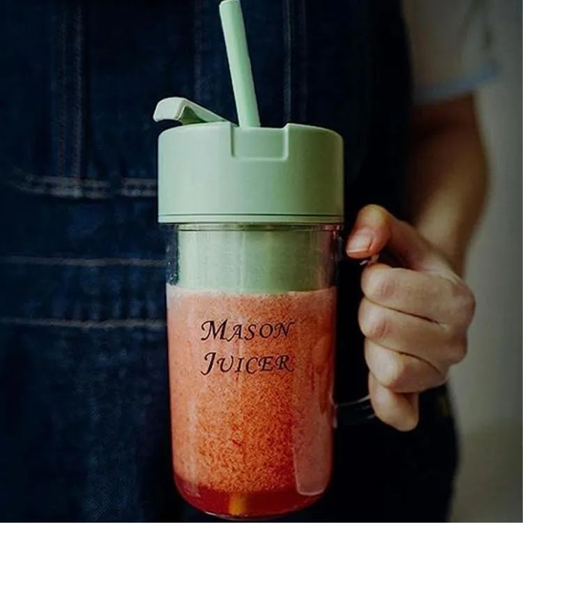 500ml Portable Juicer With Straw USB Electric Stainless Steel Fruit Juicer Cup Extractor Blender Juice Maker Machine For Kitchen - Oshi.pk - Buy & Sell Online