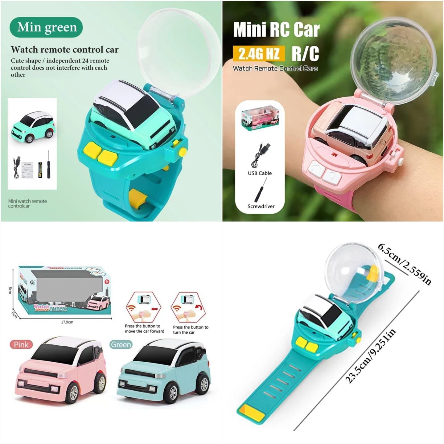 Mini Watch Control Car Cute Rc Car Kids Game Interactive Toys For Boys Girl Birthday Christmas Watch Gift - Oshi.pk - Buy & Sell Online