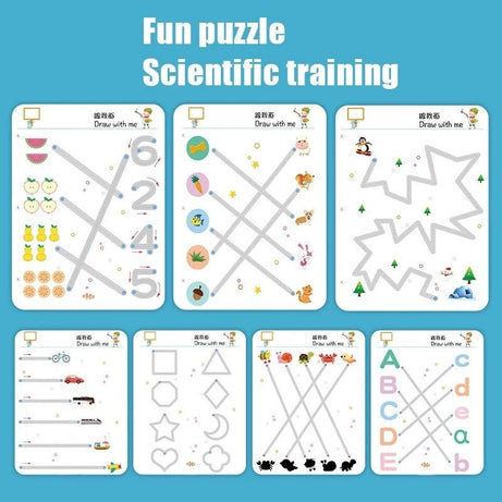 Montessori Educational Toys For Children Magic Book Learn To Write Workbook Practice For Kids Pen Control Line Tracing Letters - Oshi.pk - Buy & Sell Online