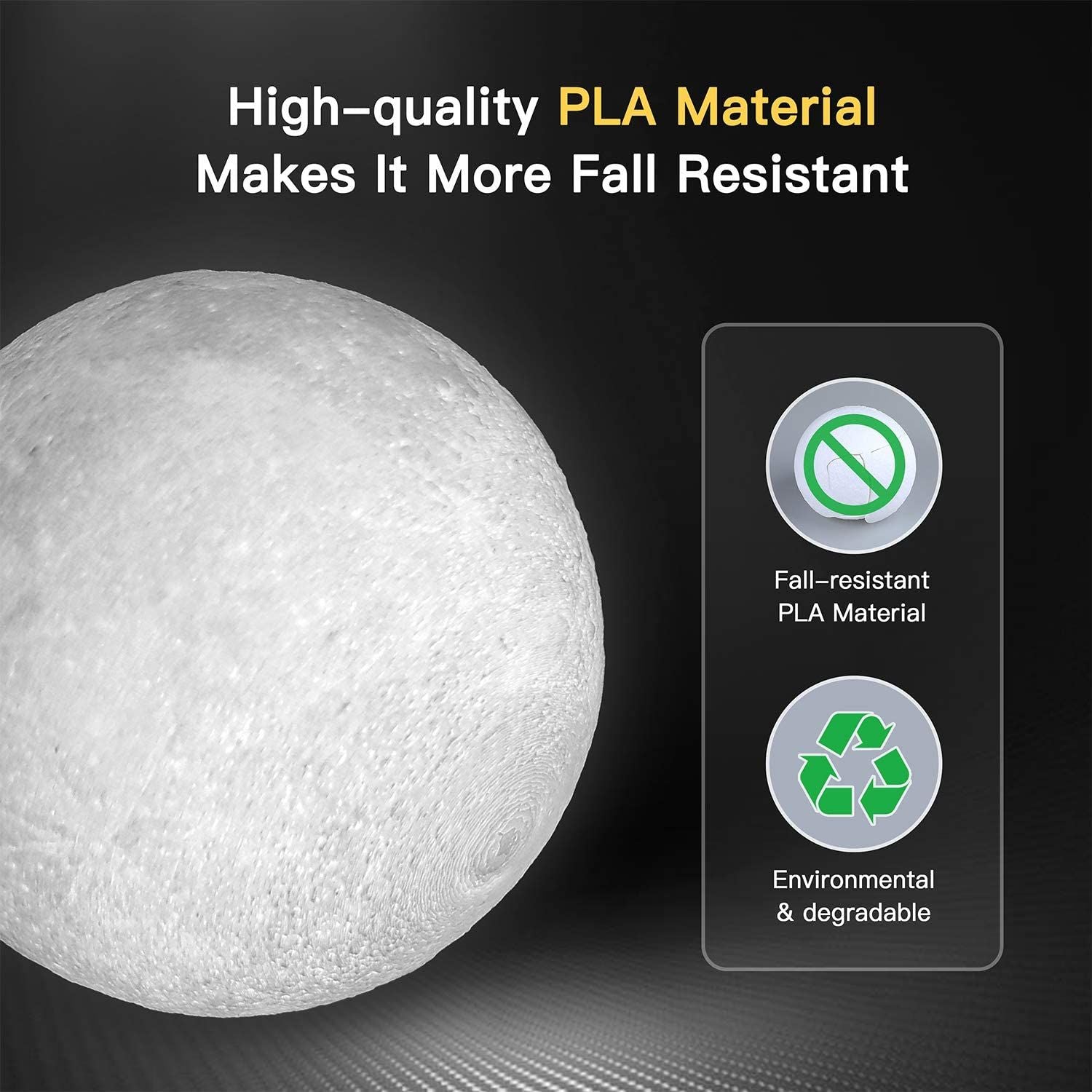 Moon Lamp LED Night Light Moon Light with Stand & Remote Control, Dimmable & Time Setting, USB Rechargeable for Kid Lover Birthday Day Gift 16 Colors - Oshi.pk - Buy & Sell Online