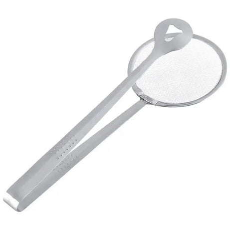 Multi-Functional Fry Tool Filter Spoon Strainer With Clip Oil Frying BBQ Filter Stainless Steel Mesh Strainer Kitchen Tool - Oshi.pk - Buy & Sell Online