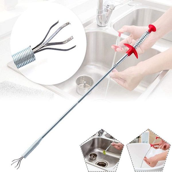 Multifunctional 90cm Hair Drain Clog Remover Sink Dredge Drain Cleaning Tool - Oshi.pk - Buy & Sell Online