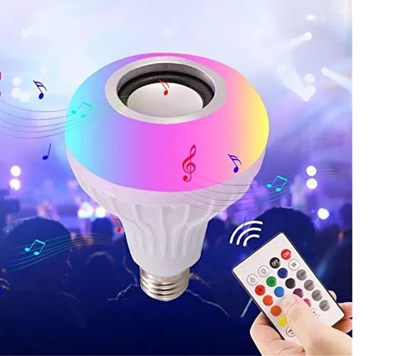 Multifunctional LED music light bulb Bluetooth speaker RGB changing lamp wireless stereo Audio - Oshi.pk - Buy & Sell Online