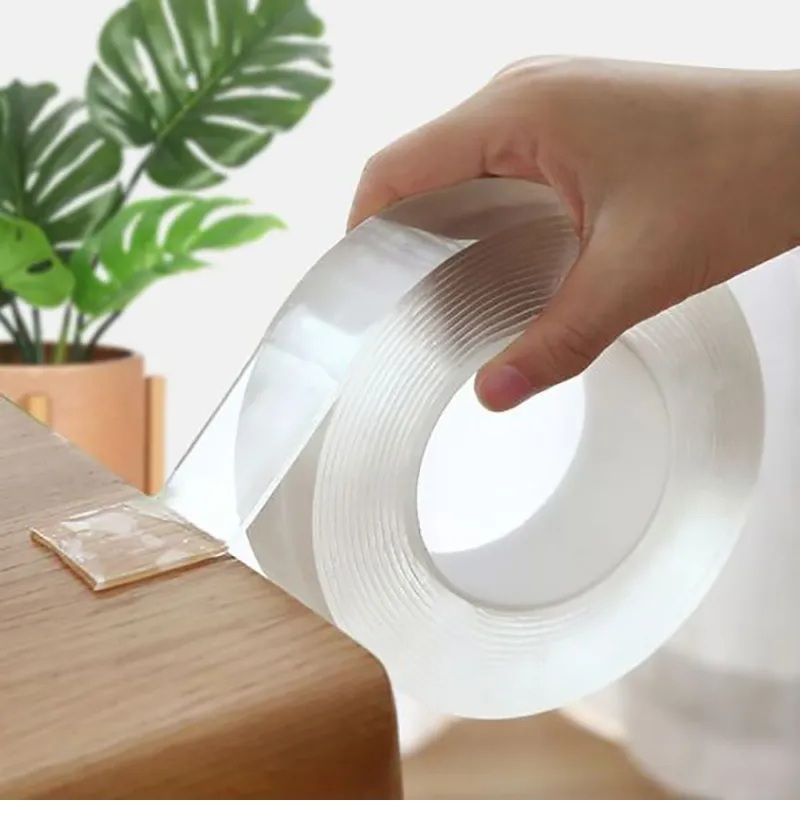 Nano Tape 5 Meter - Transparent Ivy Grip Double Sides Silicone Adhesive Tape - Magic Tape - Oshi.pk - Buy & Sell Online