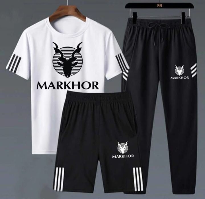 Pack Of 3 Stylish Markhor Printed Tracksuit For Men - Oshi.pk - Buy & Sell Online