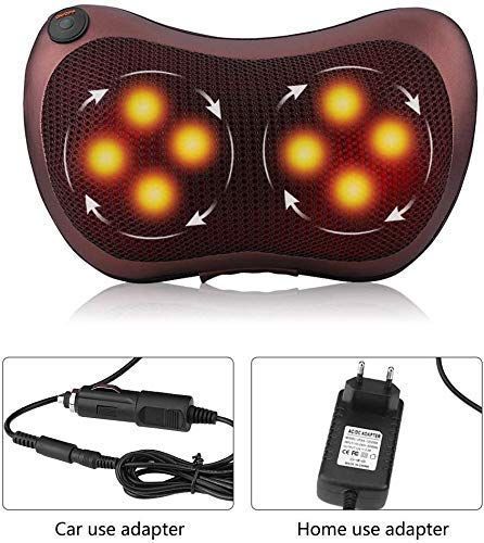 Neck Cushion Full Body Massager with Heat for pain relief Massage Machine for Neck Back Shoulder Pillow Massager - Swiss Relaxation therapy (Brown) - Oshi.pk - Buy & Sell Online