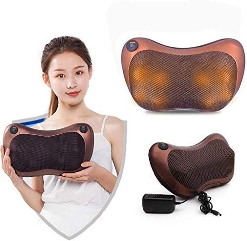 Neck Cushion Full Body Massager with Heat for pain relief Massage Machine for Neck Back Shoulder Pillow Massager - Swiss Relaxation therapy (Brown) - Oshi.pk - Buy & Sell Online
