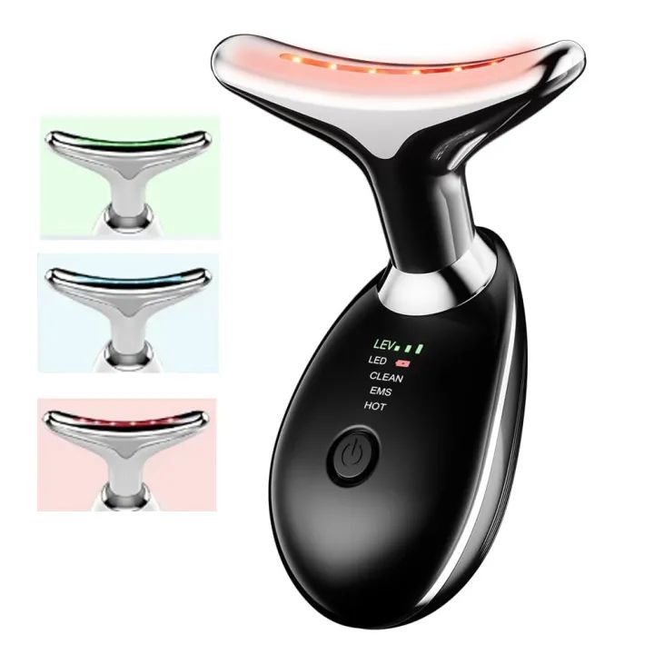 Neck Face Massager Skin Care Facial Massage Device with 3 Color Modes for Skin Rejuvenation Face Sculpting Tool for Double Chin - Oshi.pk - Buy & Sell Online