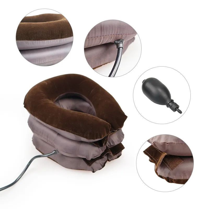 Neck Stretcher Inflatable Air Neck Traction Apparatus Device Soft Neck Cervical Collar Pillow Pain Stress Pain Relief Tractor - Oshi.pk - Buy & Sell Online
