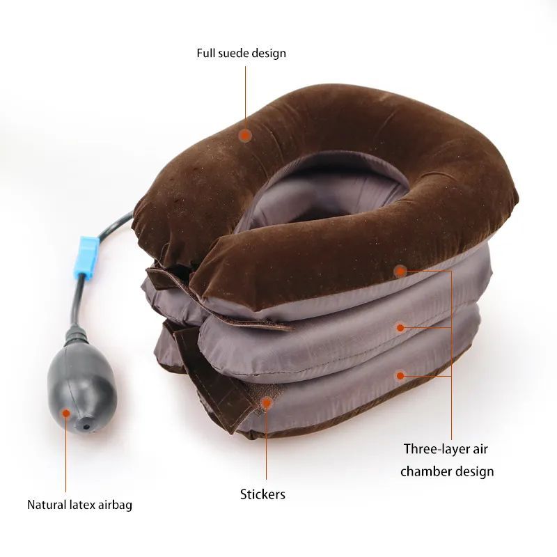 Neck Stretcher Inflatable Air Neck Traction Apparatus Device Soft Neck Cervical Collar Pillow Pain Stress Pain Relief Tractor - Oshi.pk - Buy & Sell Online