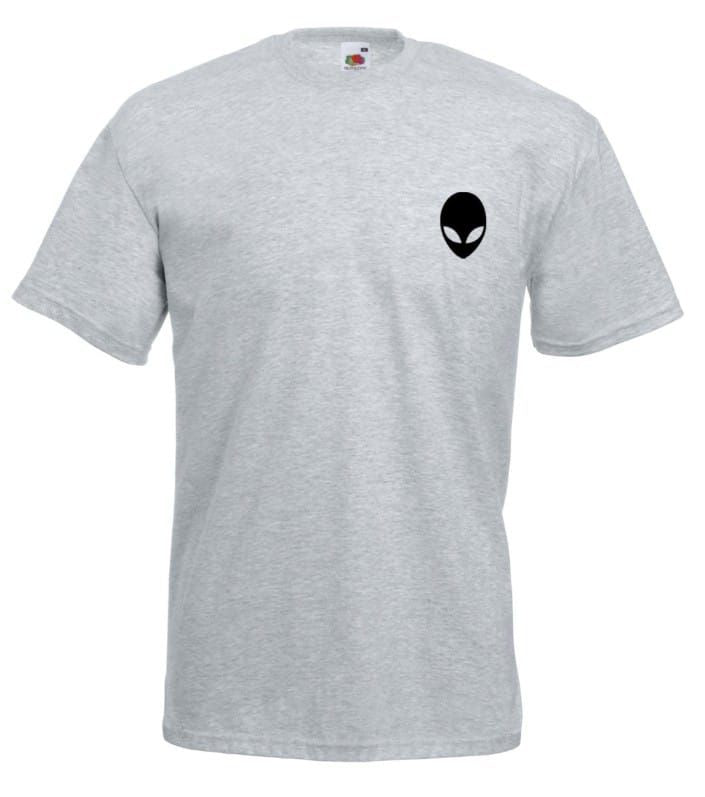New And Amazing Printed logo Grey T Shirt Summer Cotton Fabric Half Sleeves Round Neck Shirt - Oshi.pk - Buy & Sell Online