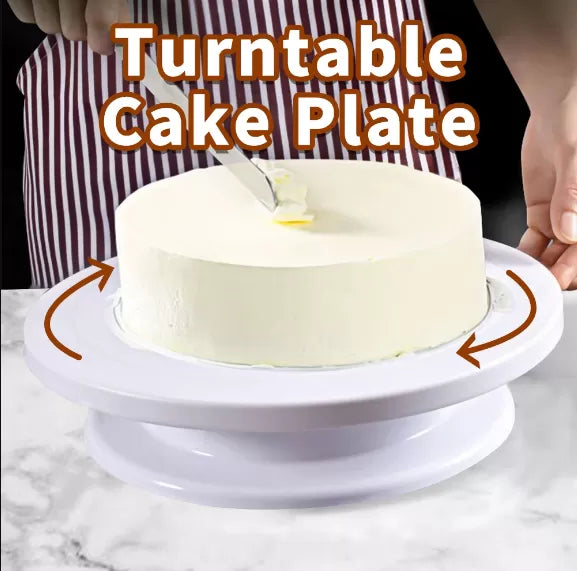 New Arrive Non-slip Cake Turntable Plate, Round Cake Stand, Turntable, Cake Decorating, Baking Tool, Kitchen Gadgets - Oshi.pk - Buy & Sell Online