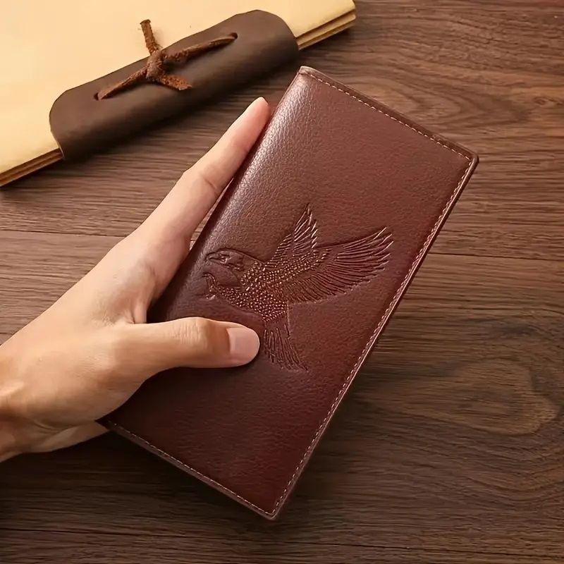 New men's long (Eagle) wallet, fashionable men's magnetic buckle clutch, large capacity multi-card slot wallet - Oshi.pk - Buy & Sell Online