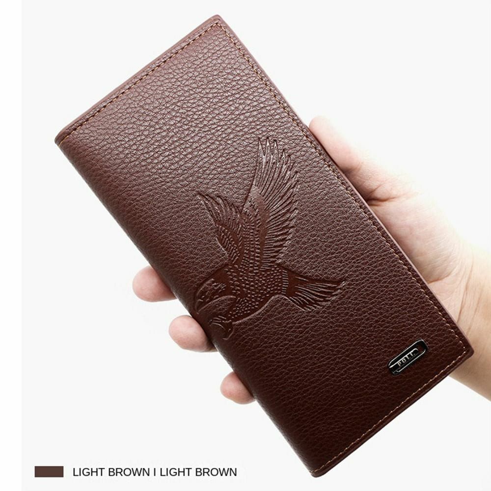 New men's long (Eagle) wallet, fashionable men's magnetic buckle clutch, large capacity multi-card slot wallet - Oshi.pk - Buy & Sell Online