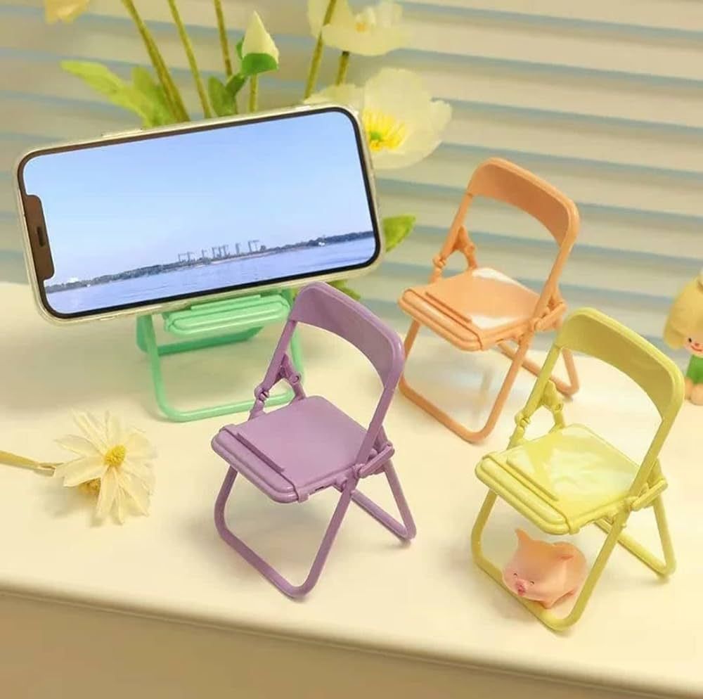 New Mini Chair Mobile Stand Cute Chair Shape Mobile Phone Holder Mobile Stand for All Mobile Phone Stand - Oshi.pk - Buy & Sell Online